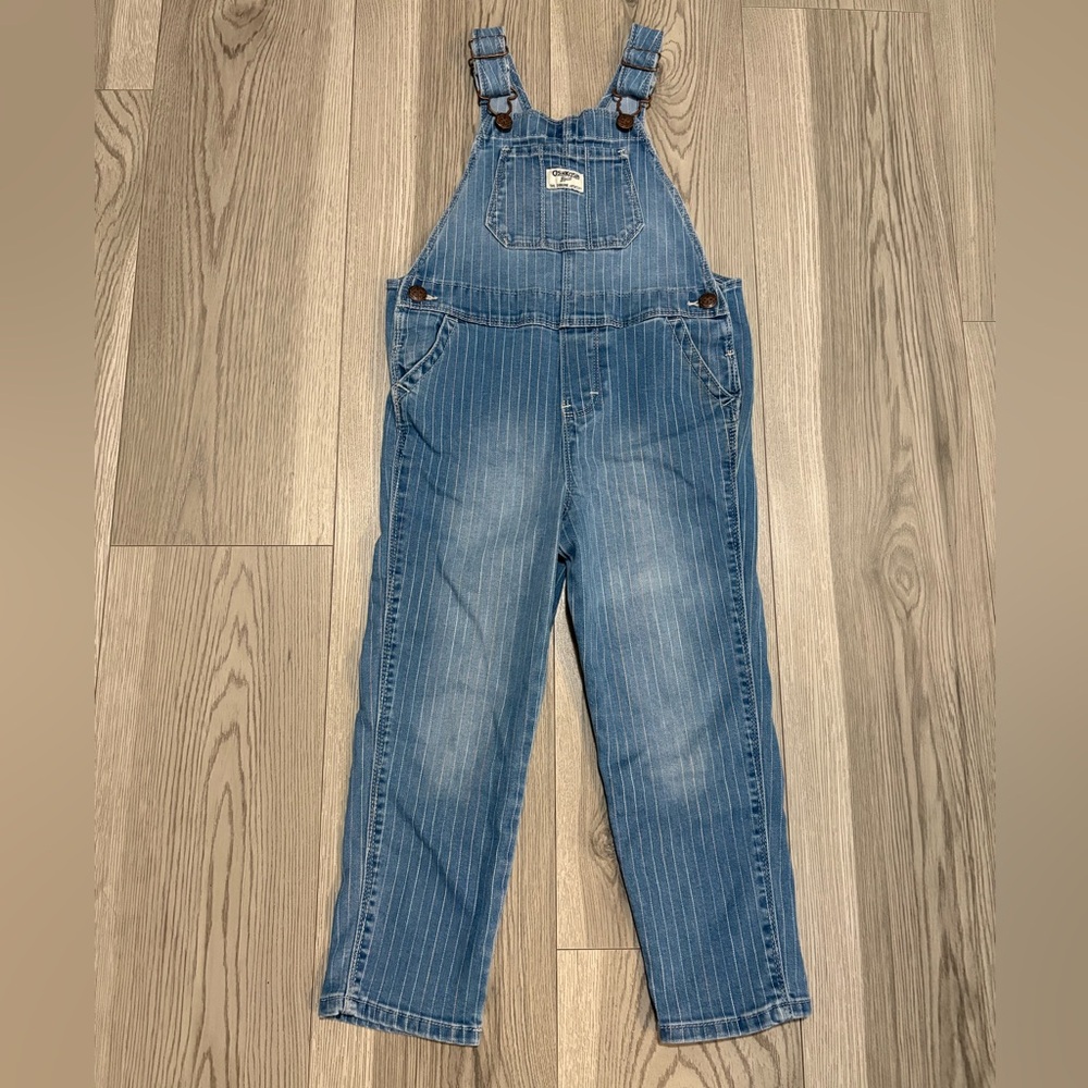 Osh Kosh Pastel Pinstripe Overalls Size 5T